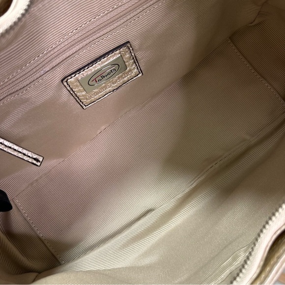 Talbots Medium Structured Hobo in Gold Pebbled Leather - Picture 8 of 9